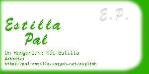 estilla pal business card